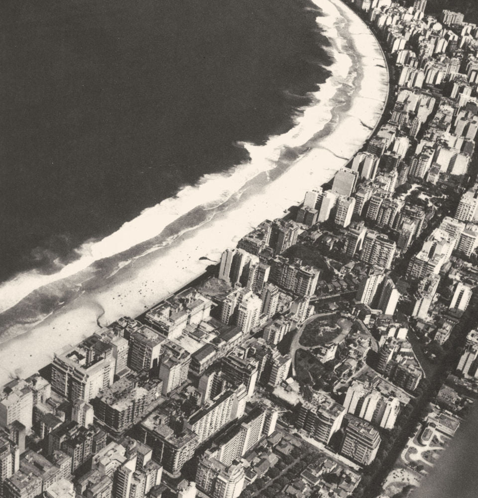 BRAZIL. Rio de Janeiro. Copacabana, Le Jour Daytime 1951 old vintage print